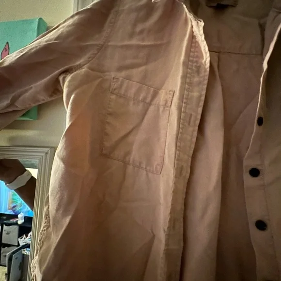 Blush pink Flowy jean top​ - Picture 5 of 7